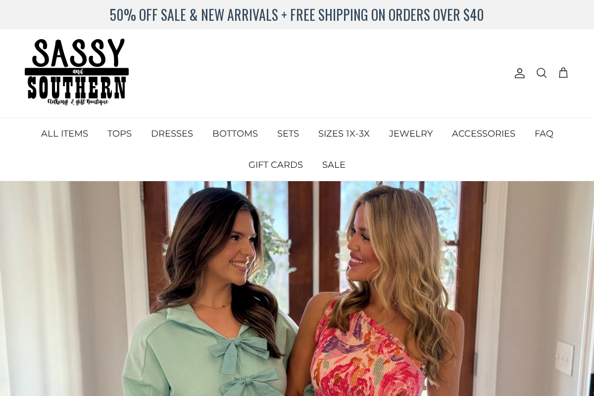 Sassy & Southern homepage screenshot