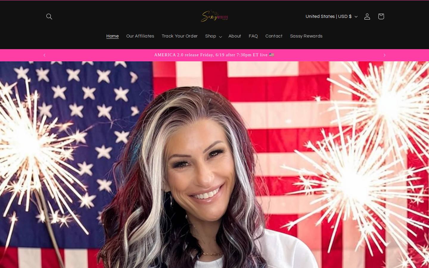 shopsassymisfits.com homepage screenshot