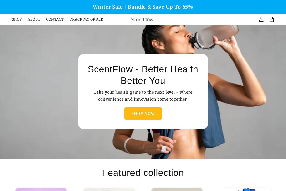 Shopscentflow homepage screenshot