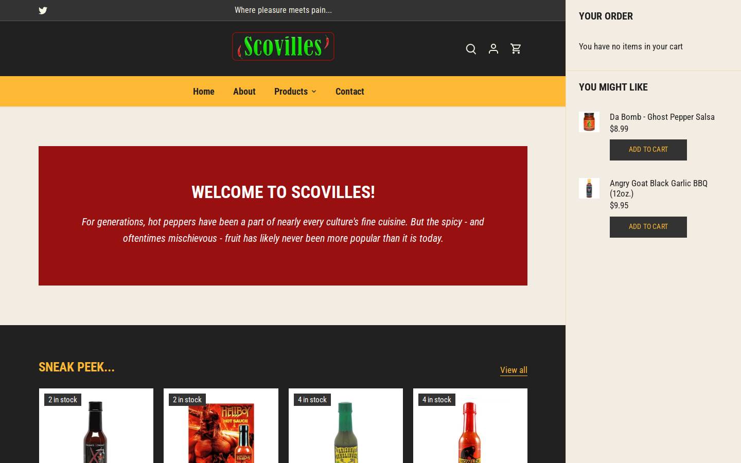 shopscovilles.com homepage screenshot