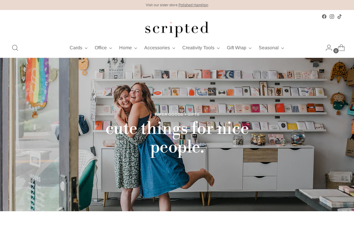 shopscriptedstudio.com homepage screenshot