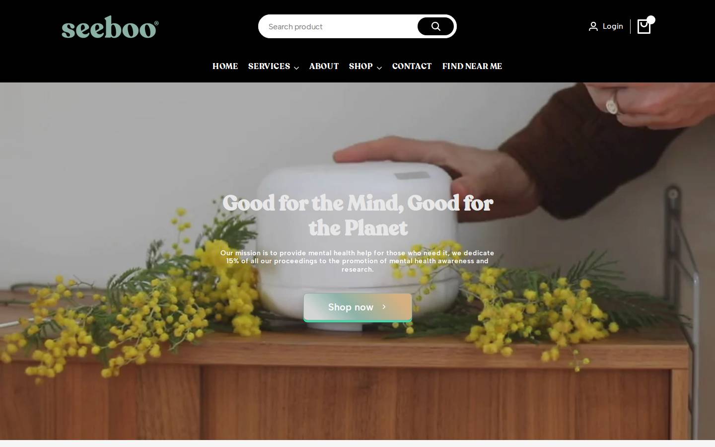 shopseeboo.com homepage screenshot