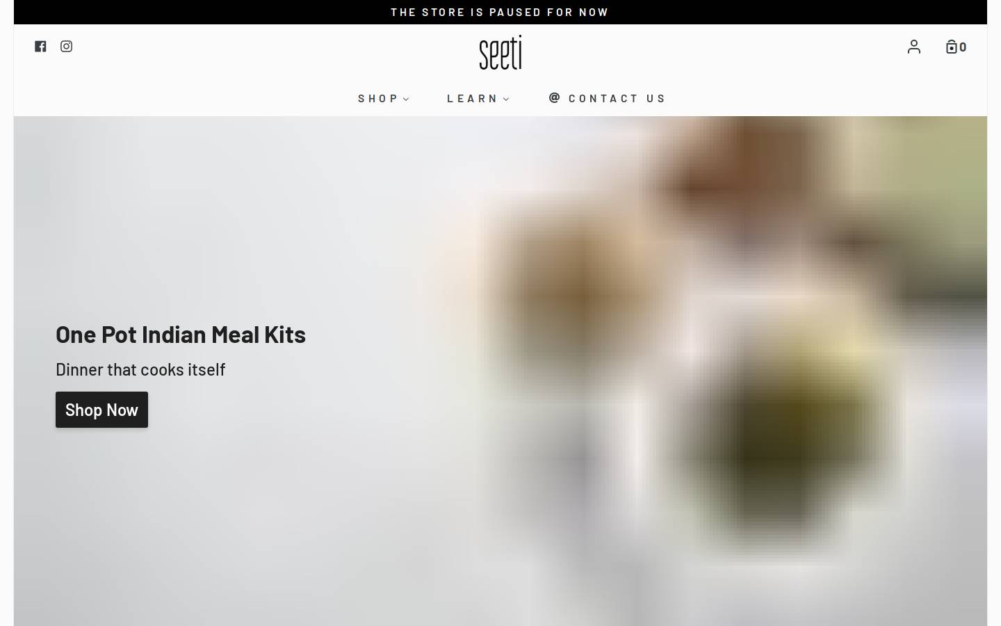 shopseeti.com homepage screenshot