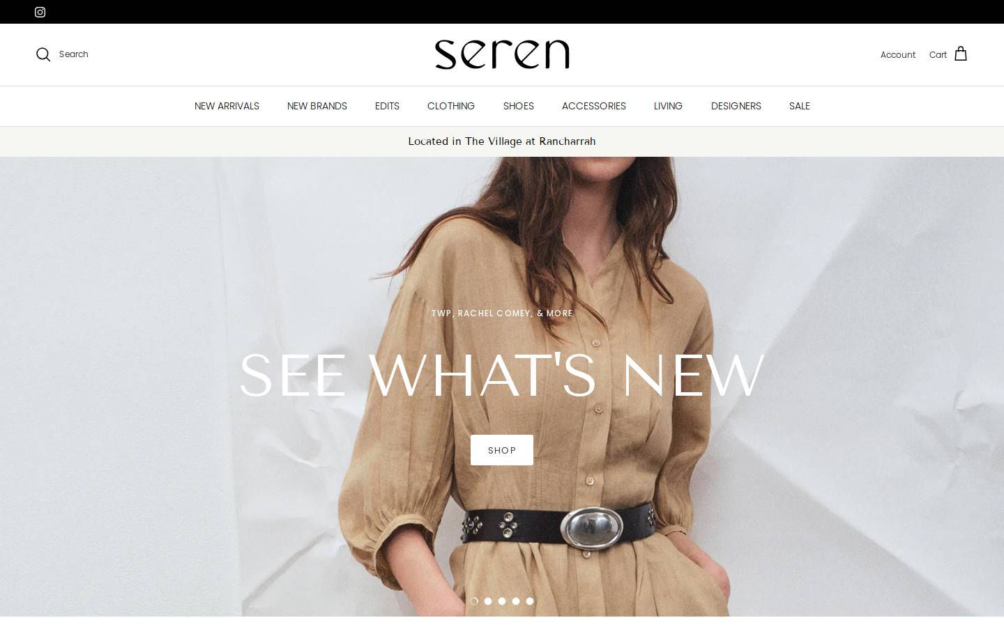 shopseren.com homepage screenshot