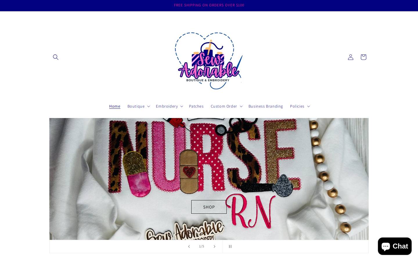 shopsewadorable.com homepage screenshot