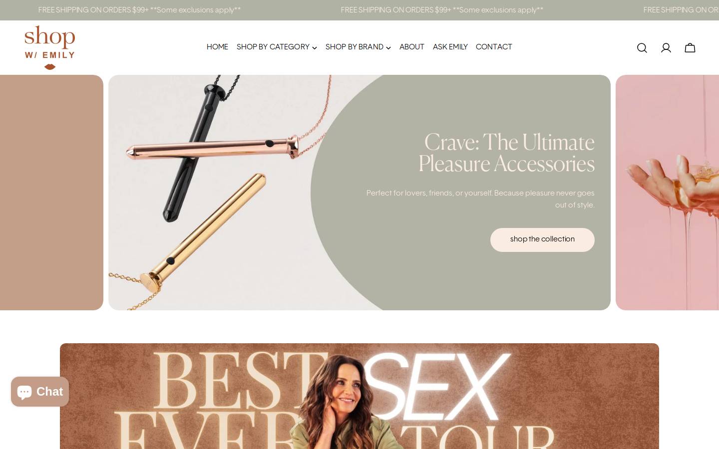 shopsexwithemily.com homepage screenshot