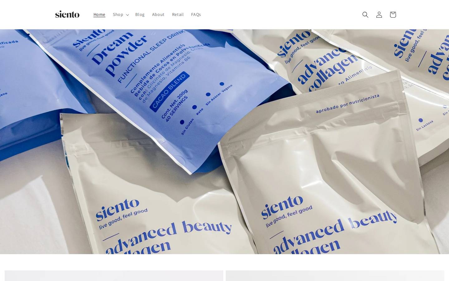 shopsiento.com homepage screenshot
