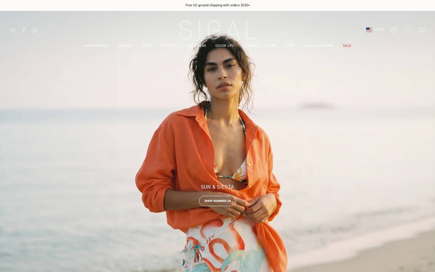 shopsigal.com homepage screenshot