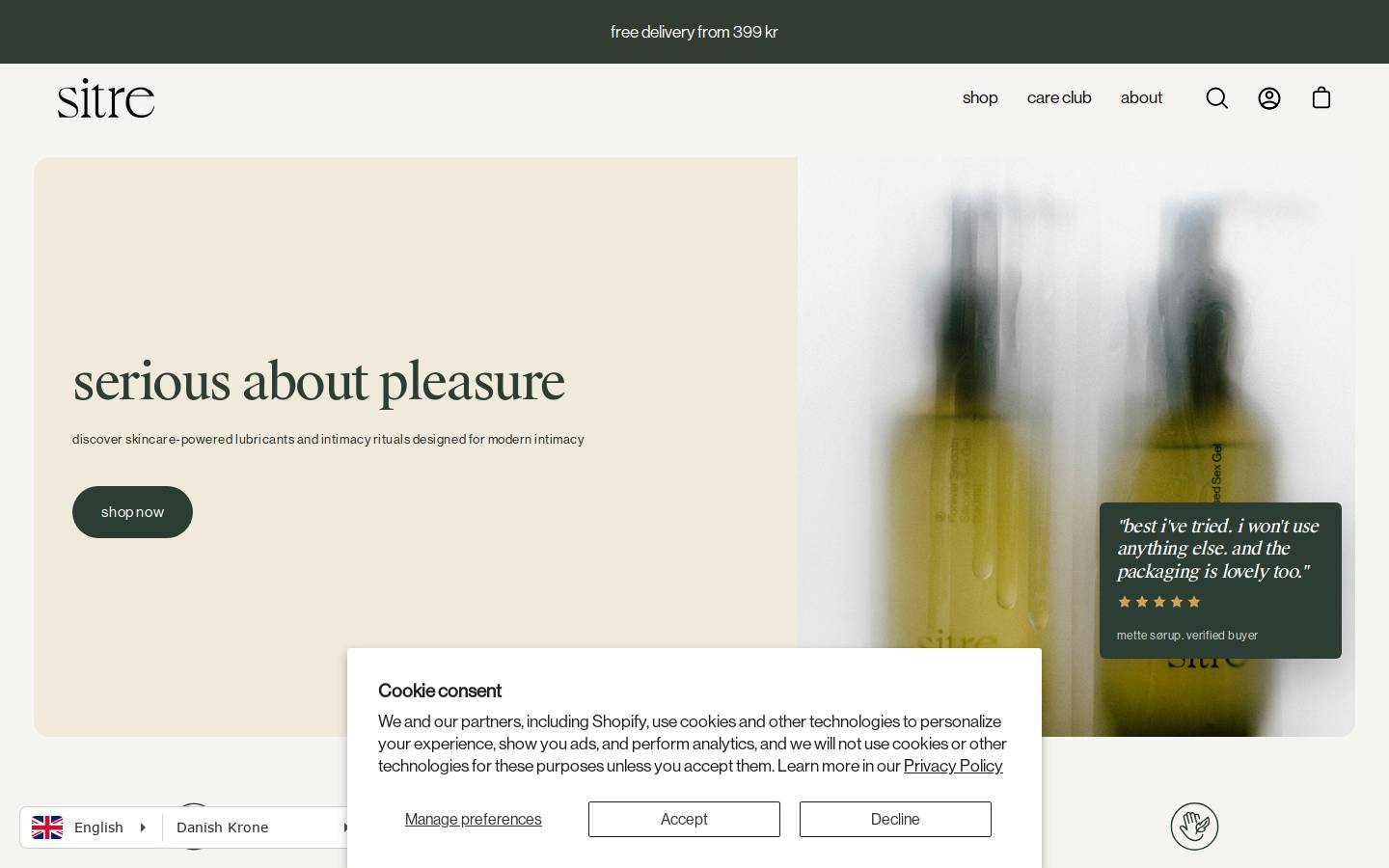 shopsitre.com homepage screenshot