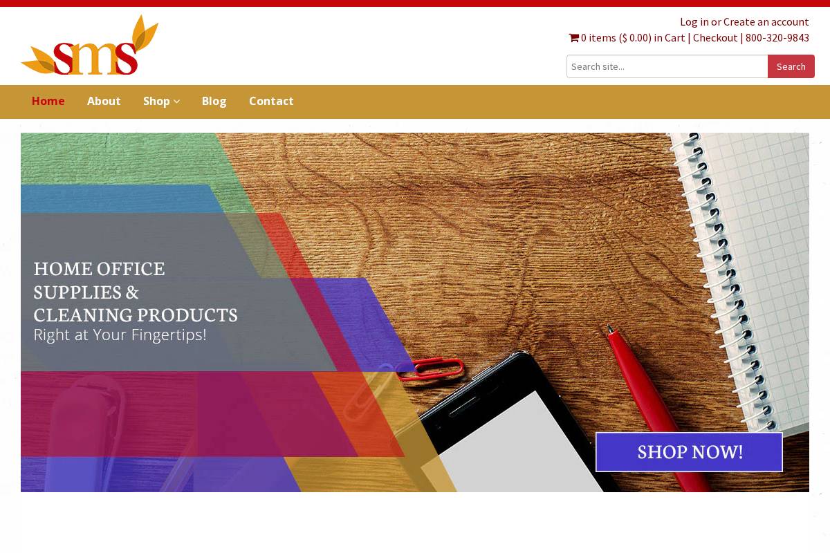 shopsmsproducts.store homepage screenshot