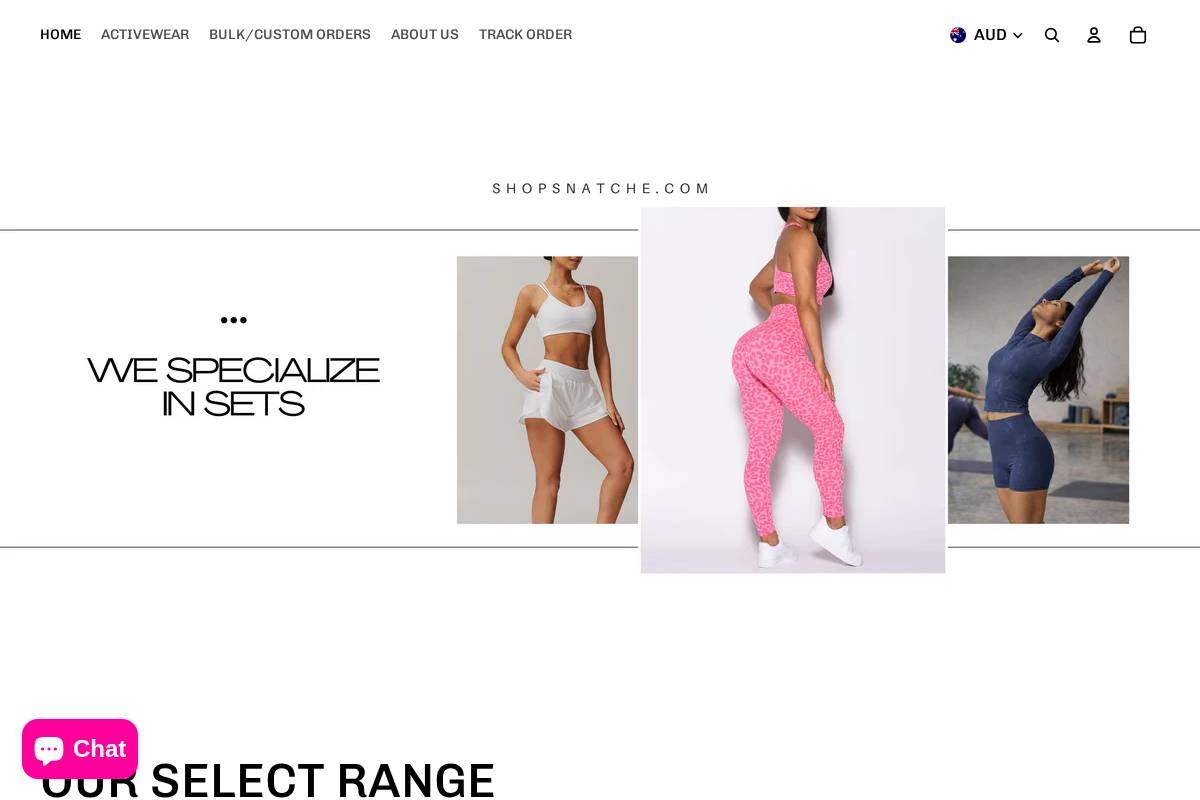 shopsnatche.com homepage screenshot