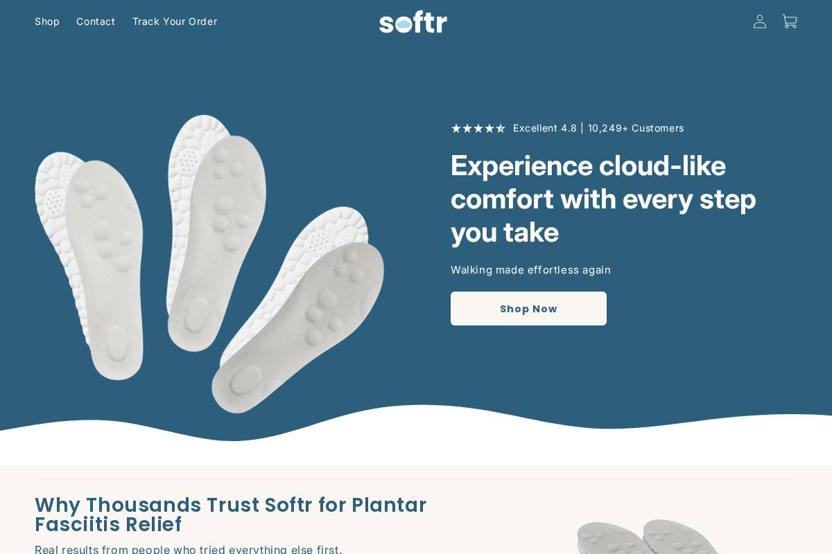 shopsoftr.com homepage screenshot