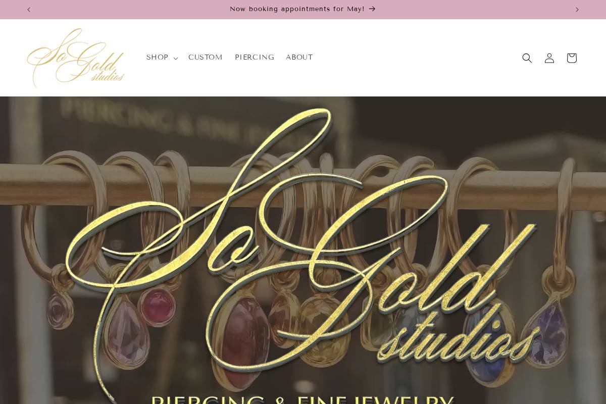 shopsogold.com homepage screenshot