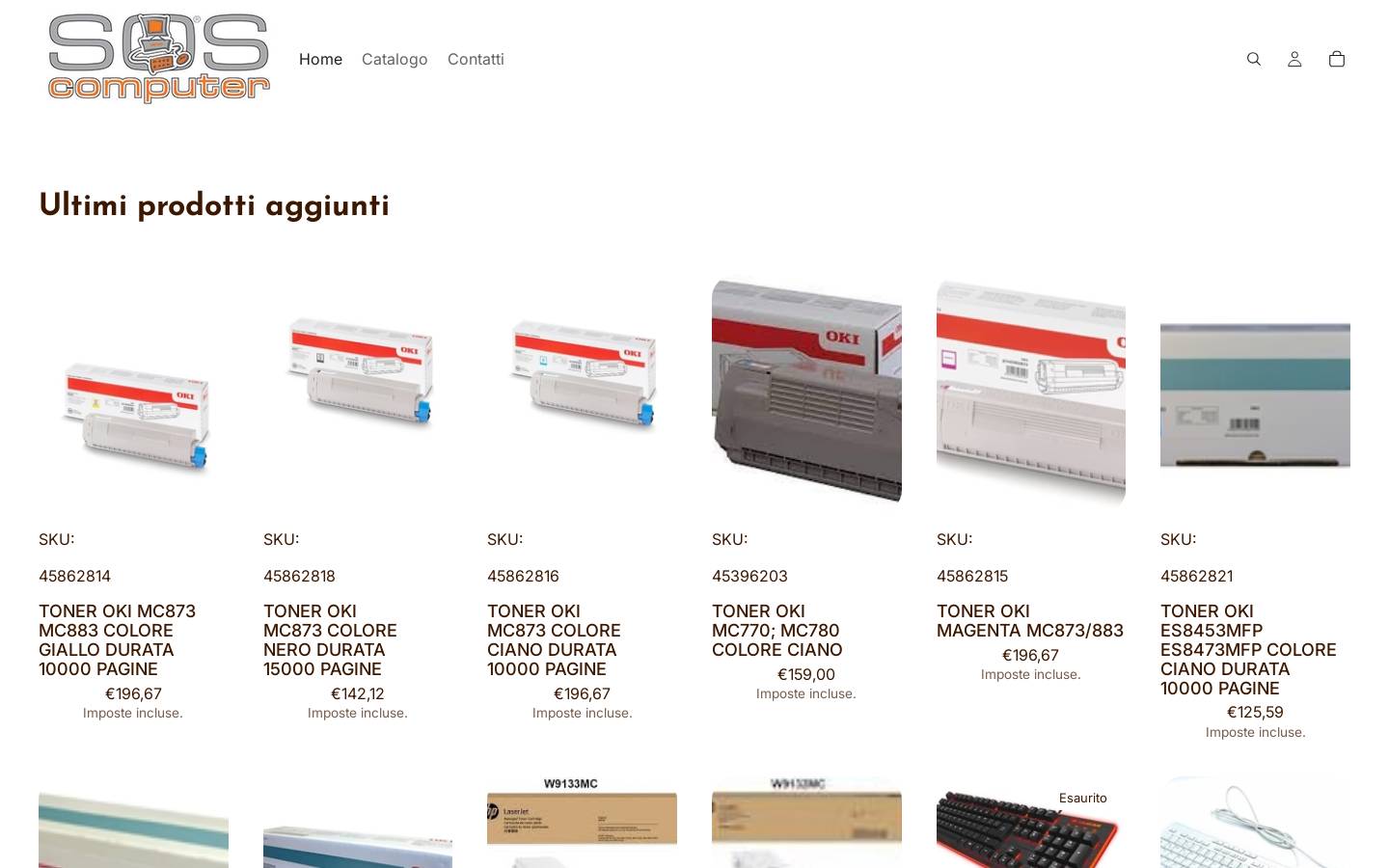 shopsos.it homepage screenshot