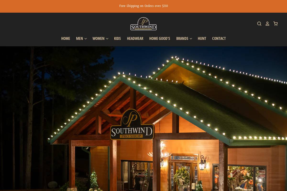 shopsouthwind.com homepage screenshot