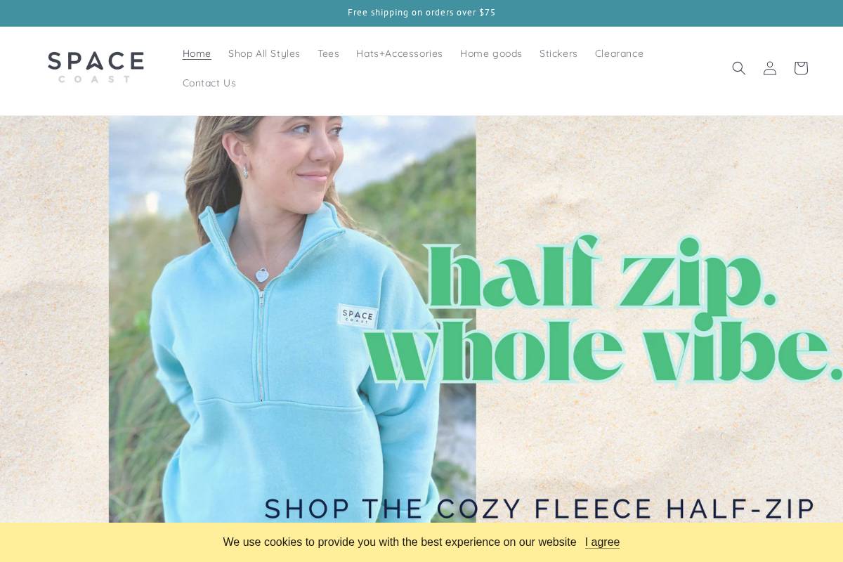 shopspacecoast.com homepage screenshot