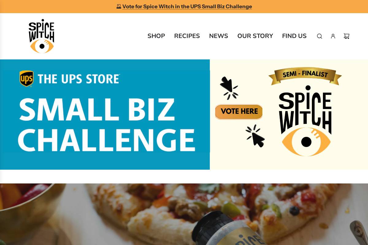 shopspicewitch.com homepage screenshot