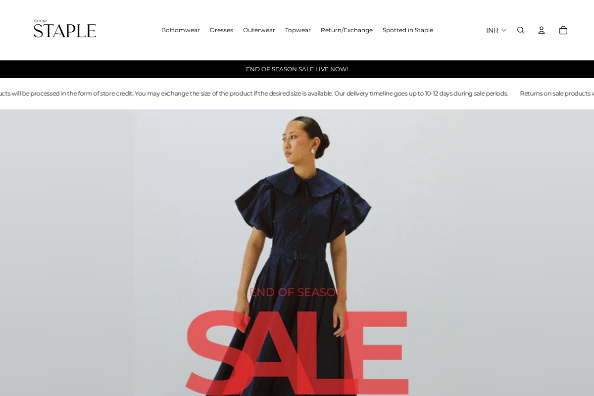 Shop Staple homepage screenshot