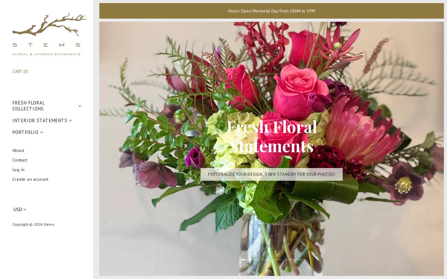 shopstems.com homepage screenshot