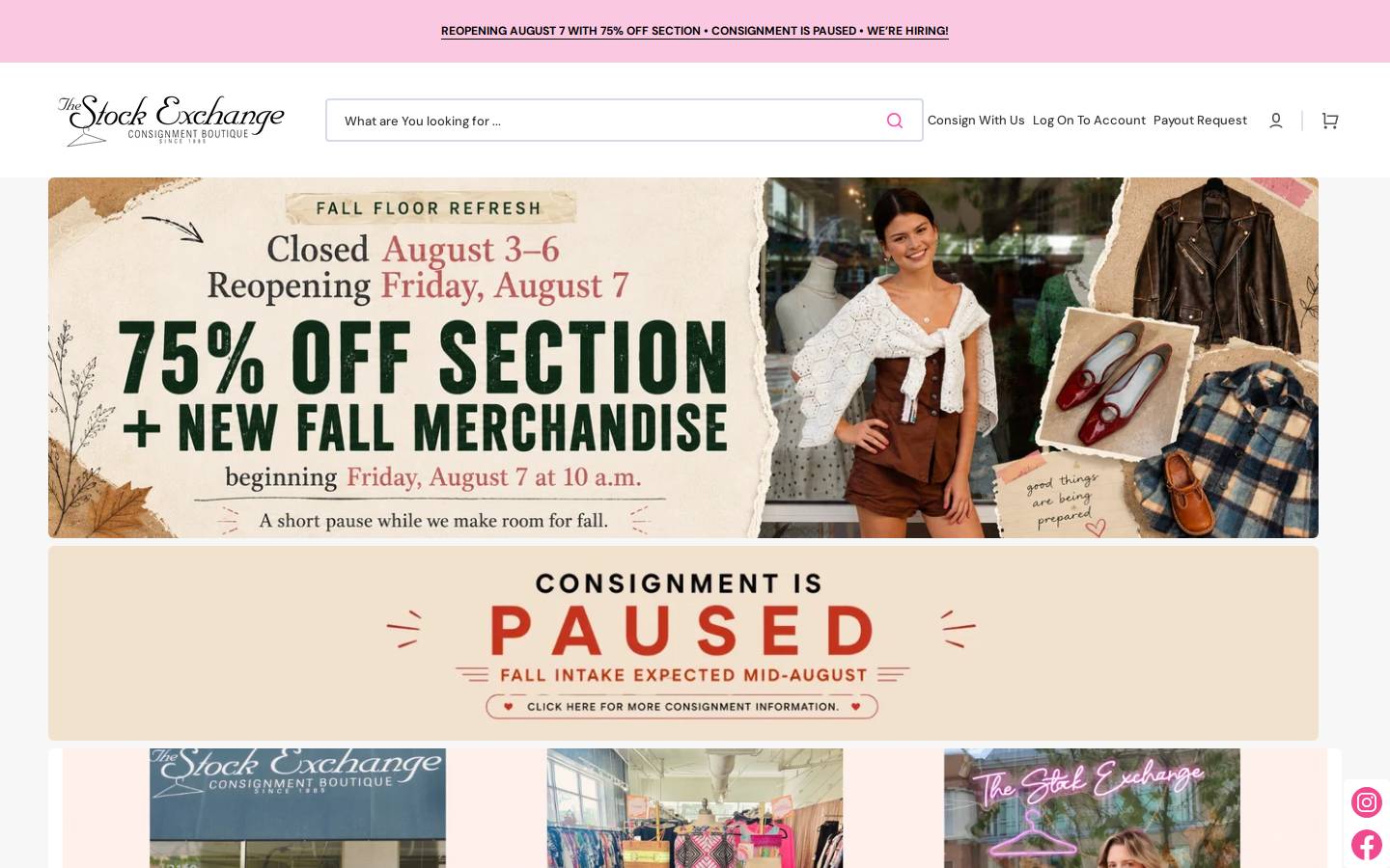 shopstockexchange.com homepage screenshot