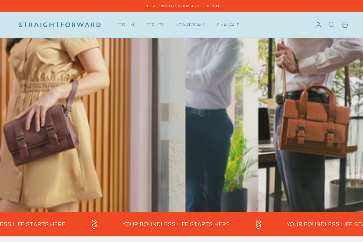 shopstraightforward.com homepage screenshot