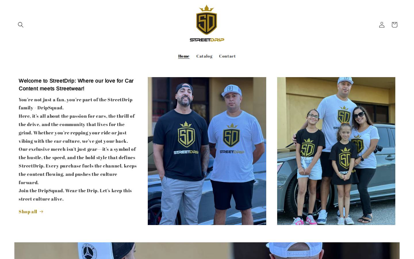 shopstreetdrip.com homepage screenshot