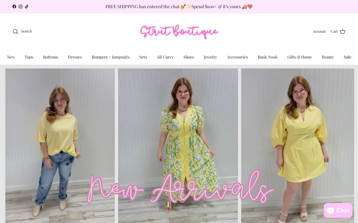 shopstrutboutique.com homepage screenshot