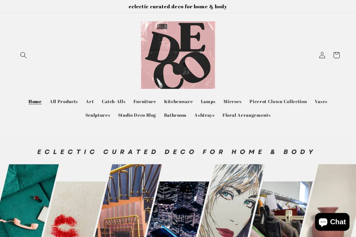 shopstudiodeco.com homepage screenshot