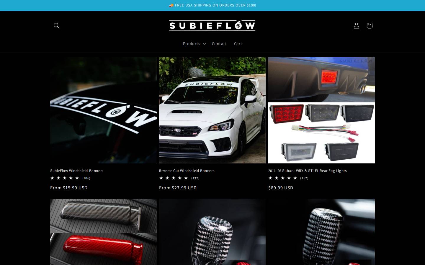 shopsubieflow.com homepage screenshot