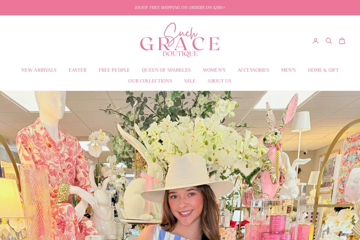 shopsuchgrace.com homepage screenshot