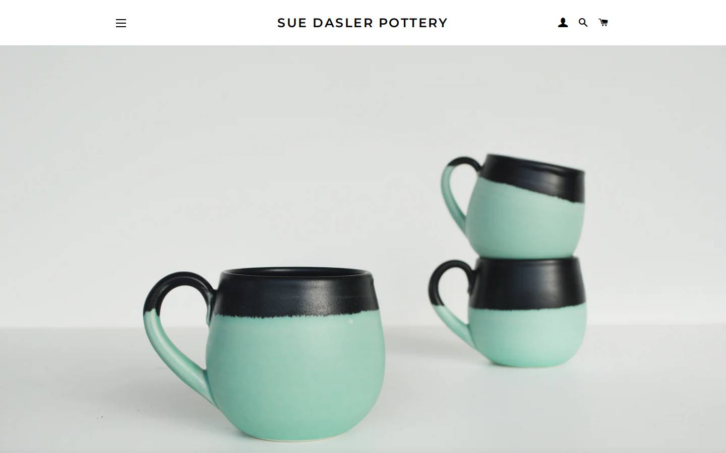 shopsuedaslerpottery.nz homepage screenshot