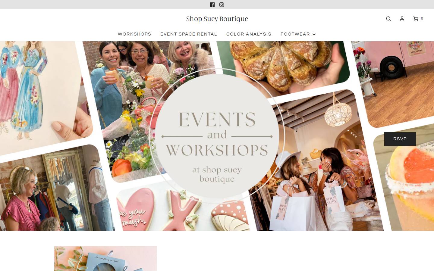 shopsueyboutique.com homepage screenshot