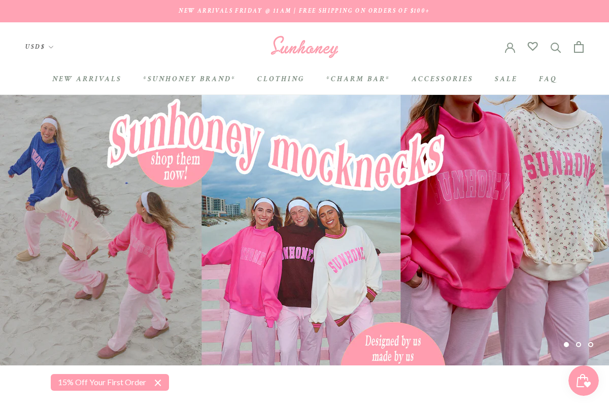 Sunhoney® homepage screenshot