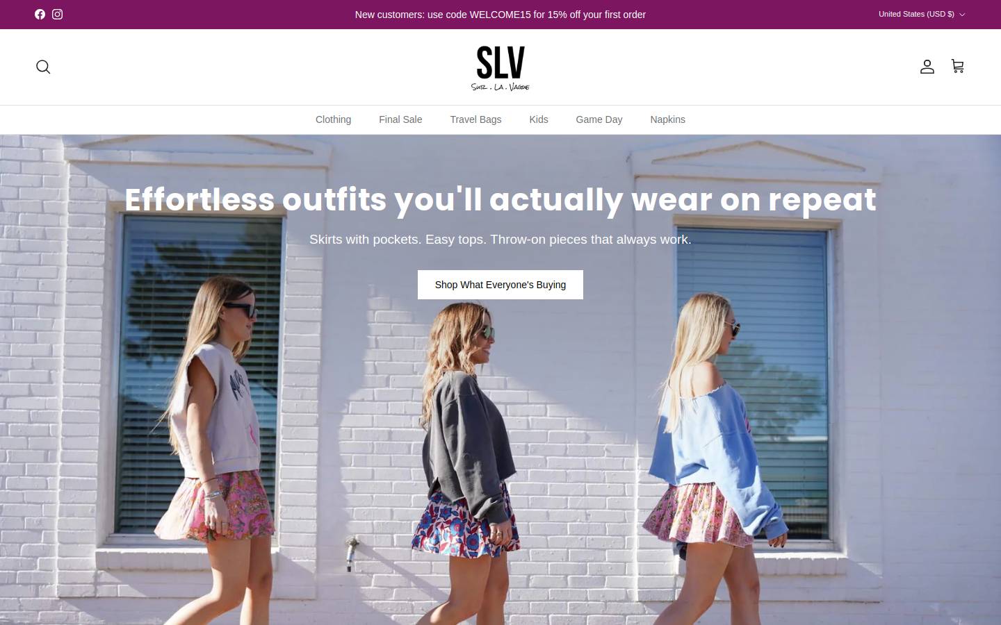 shopsurlavague.com homepage screenshot