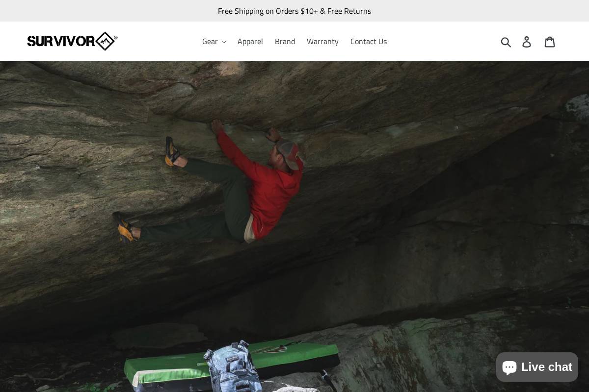 shopsurvivorusa.com homepage screenshot