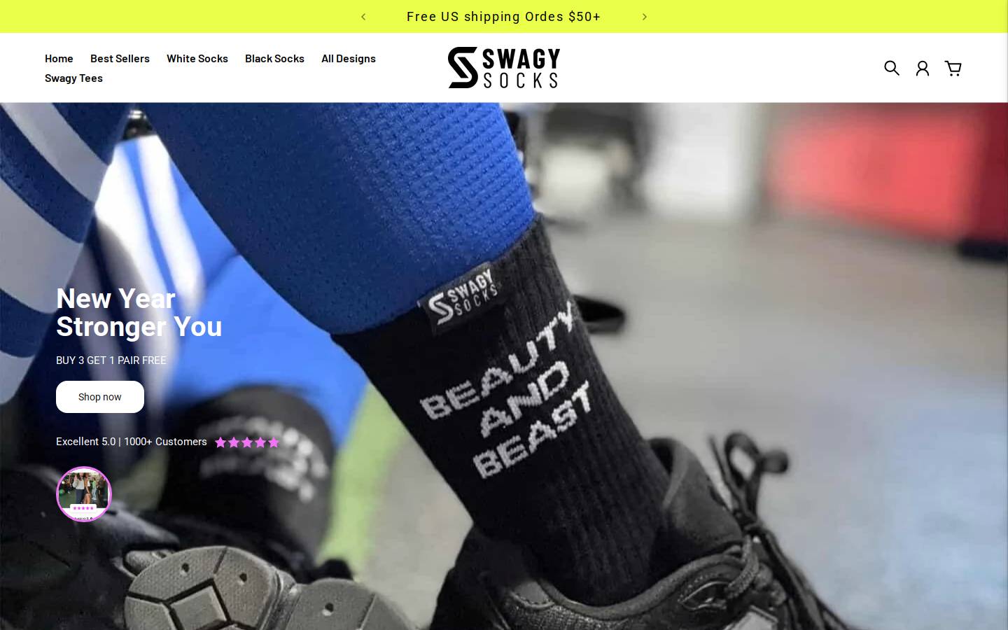 shopswagysocks.com homepage screenshot