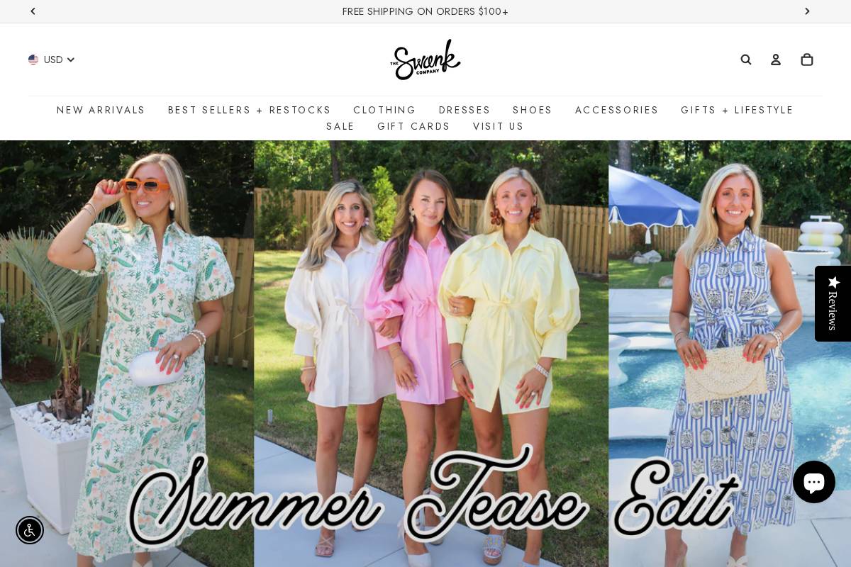 shopswankco.com homepage screenshot