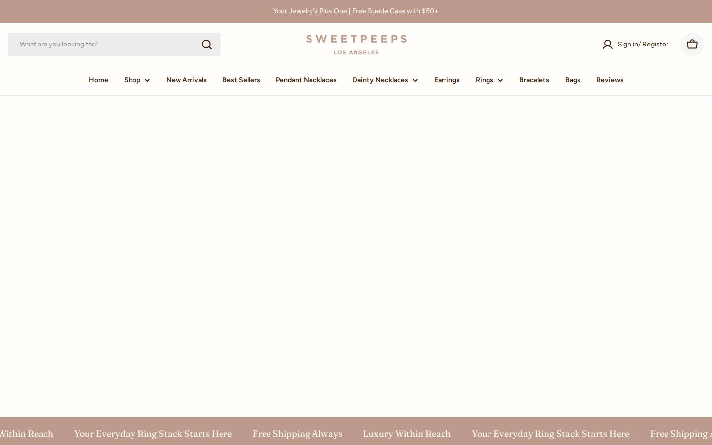 Shopsweetpeeps homepage screenshot