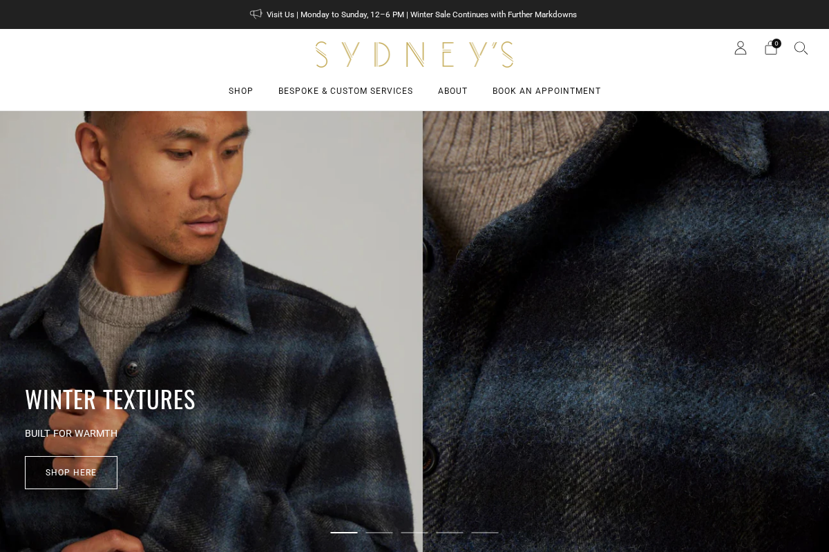 Sydney's homepage screenshot