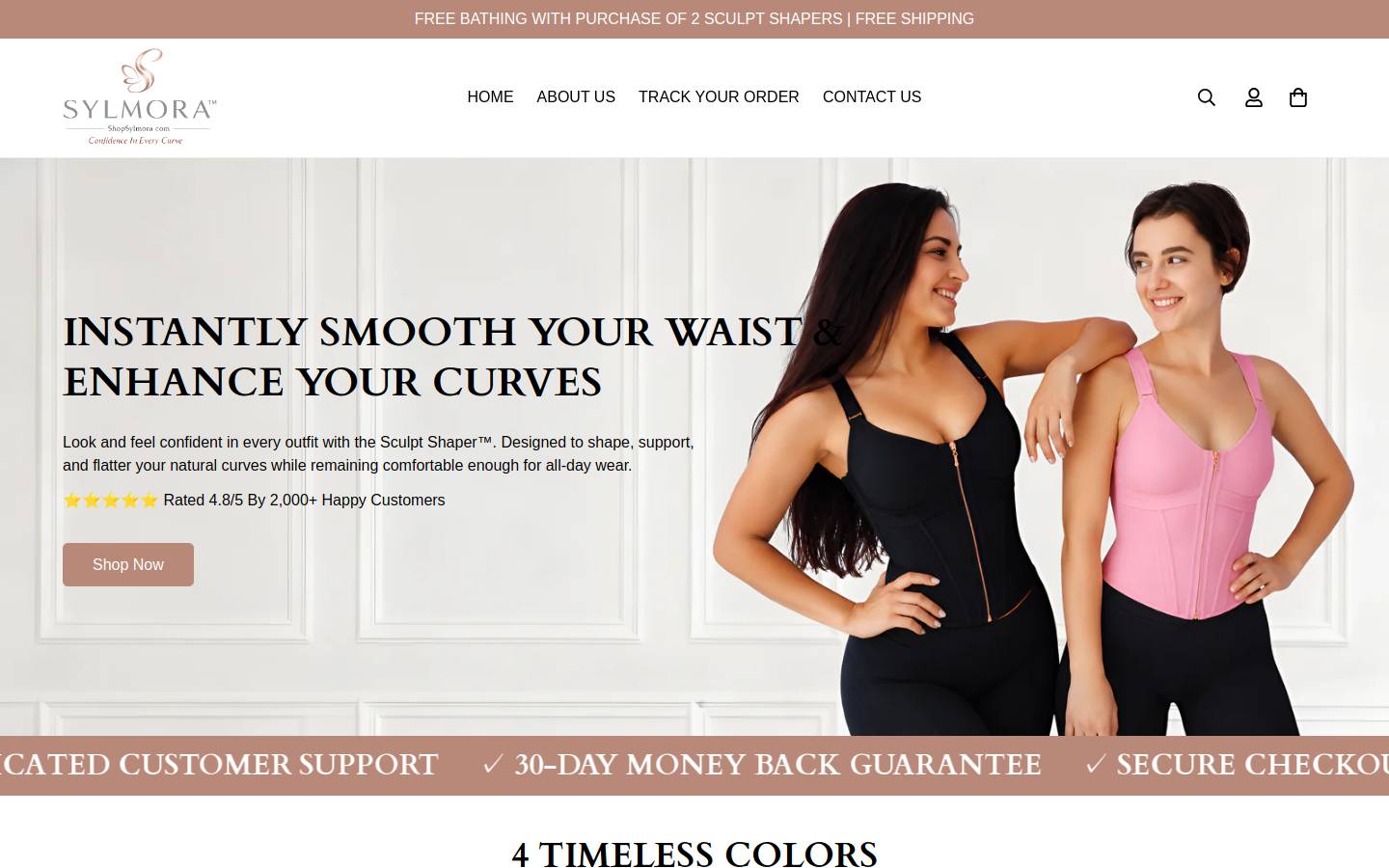 shopsylmora.com homepage screenshot