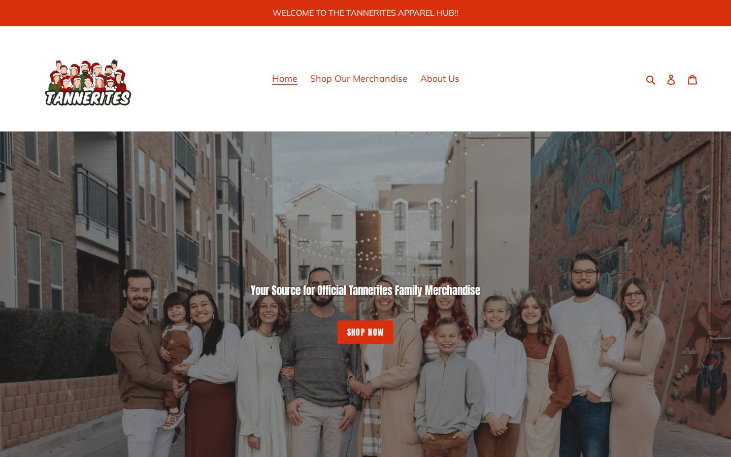 shoptannerites.com homepage screenshot