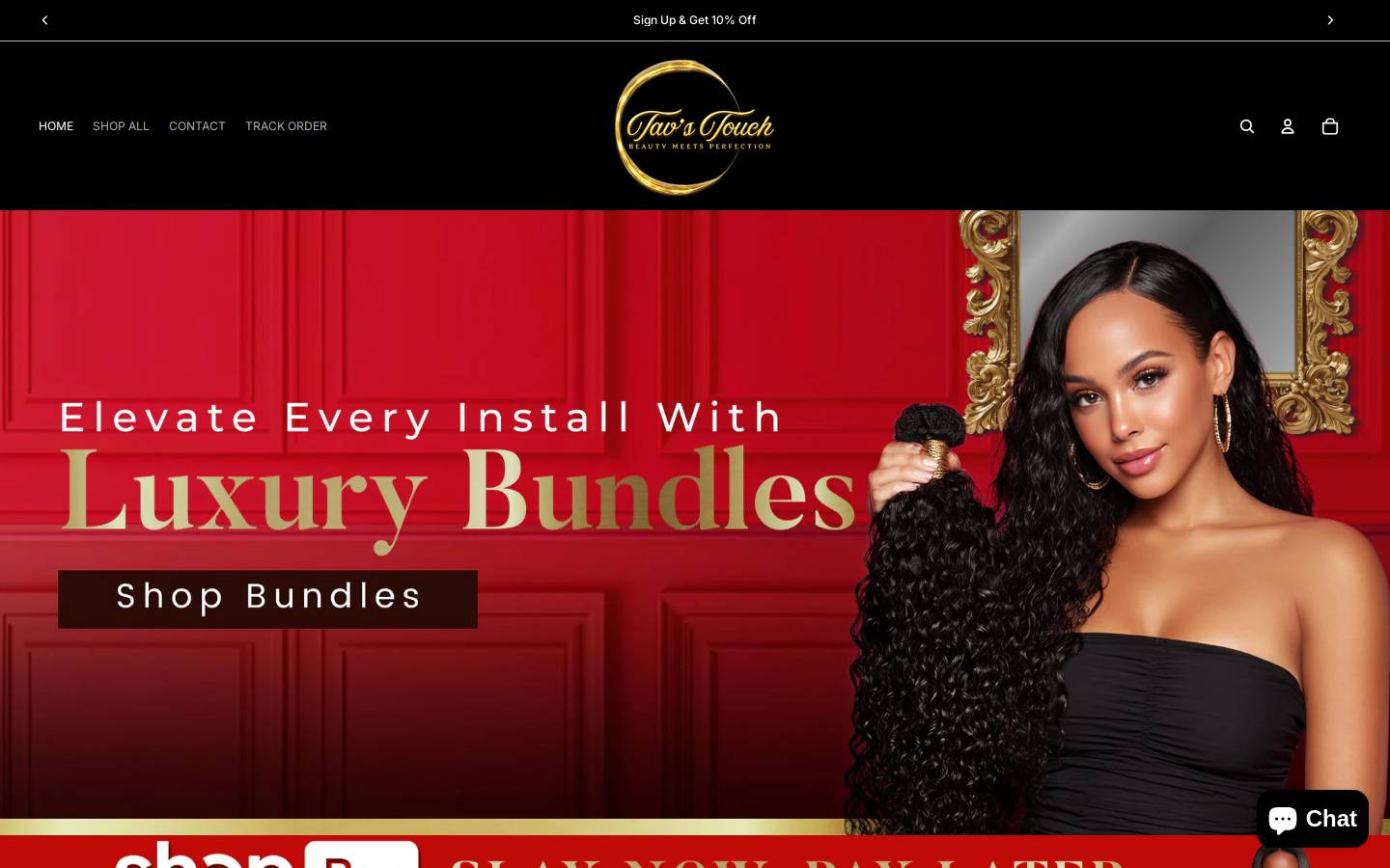 shoptavstouch.com homepage screenshot
