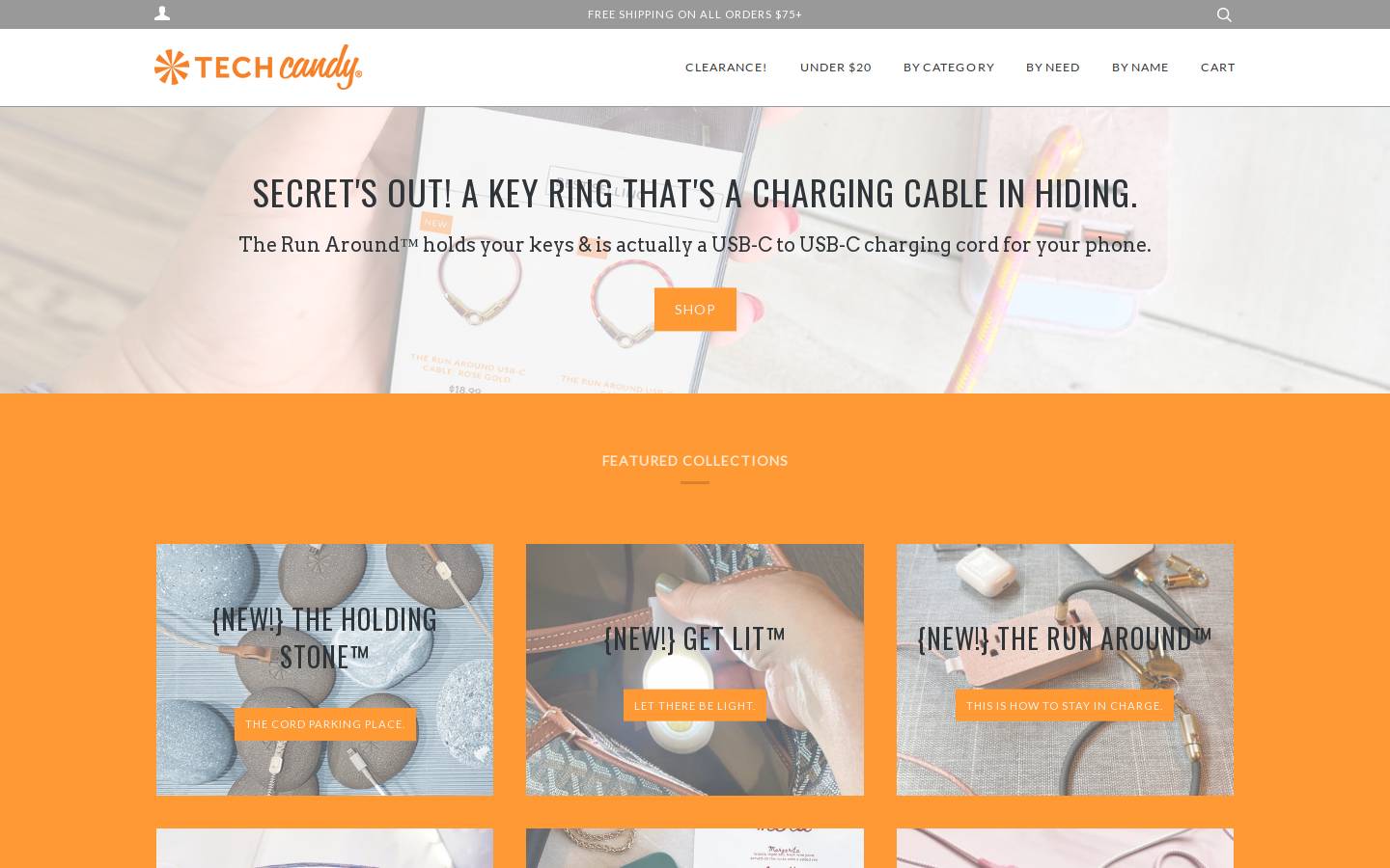 shoptechcandy.com homepage screenshot