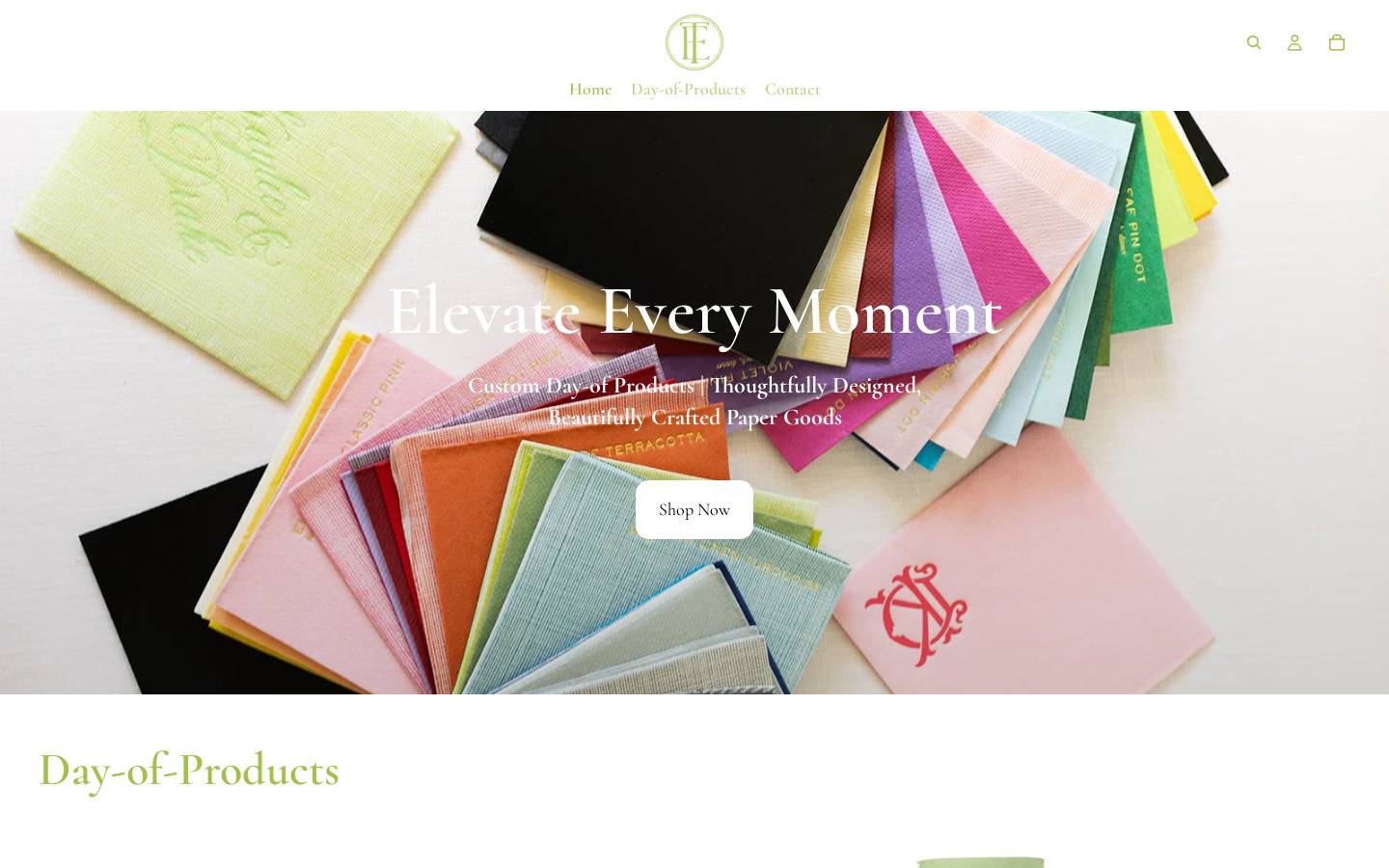 shoptenevents.com homepage screenshot