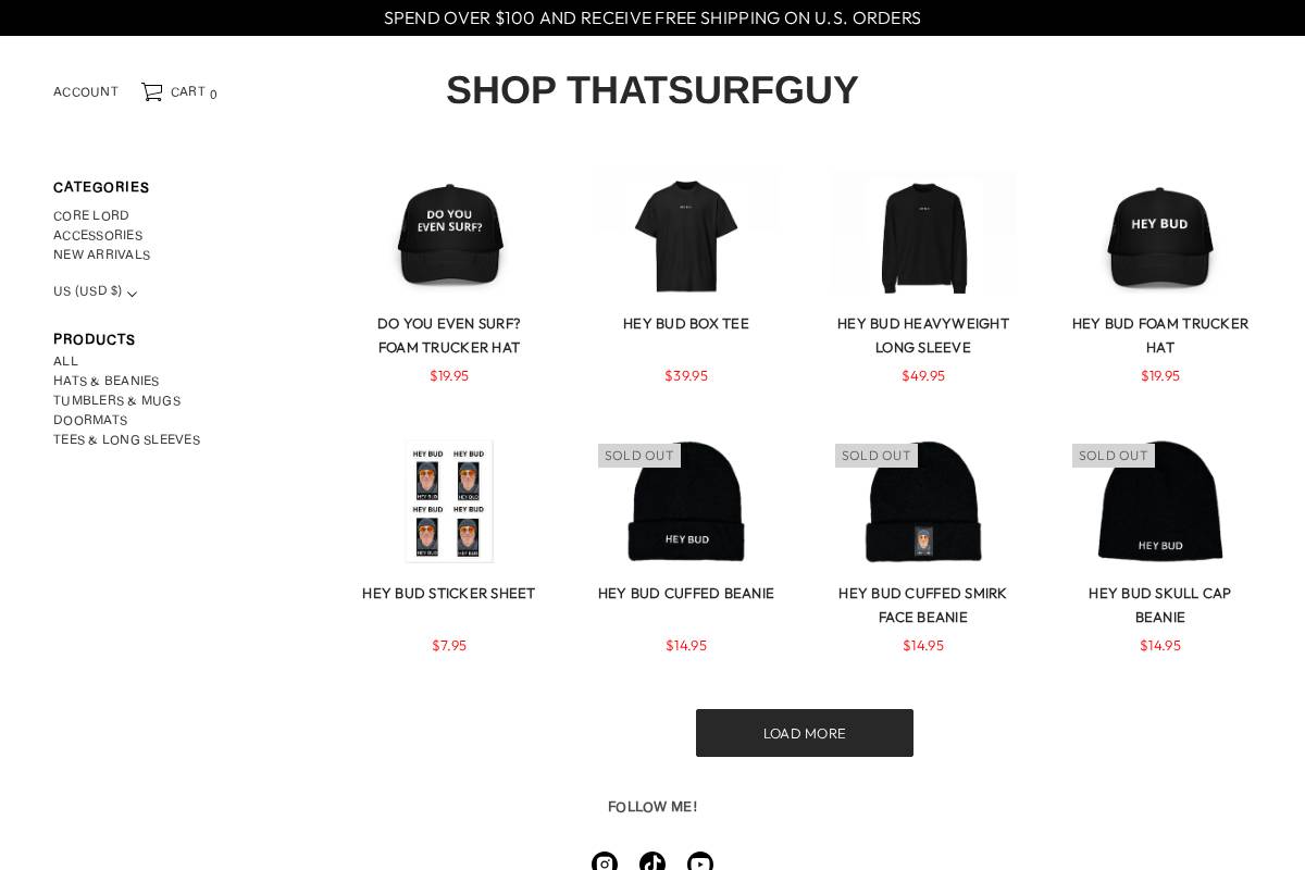 shopthatsurfguy.com homepage screenshot