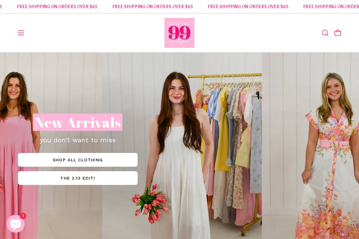 shopthe99.boutique homepage screenshot