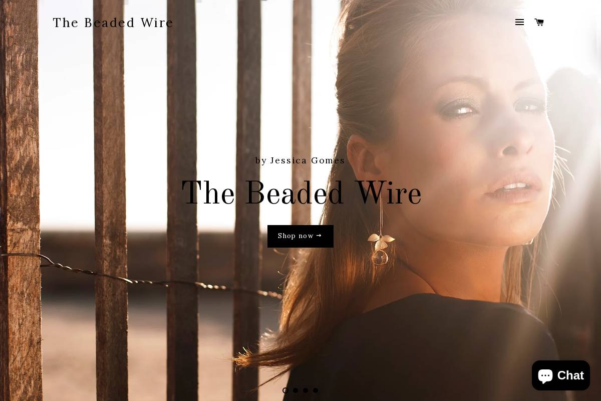 shopthebeadedwire.com homepage screenshot