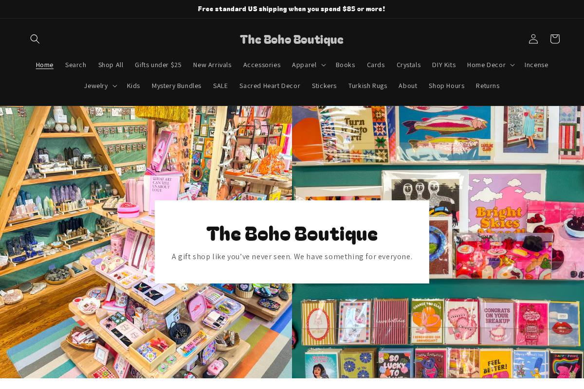 shopthebohoboutique.com homepage screenshot