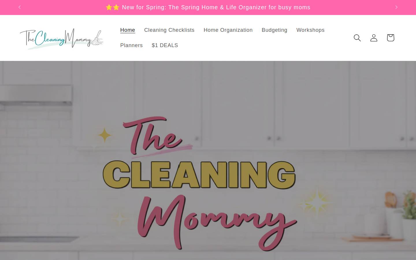 shopthecleaningmommy.com homepage screenshot