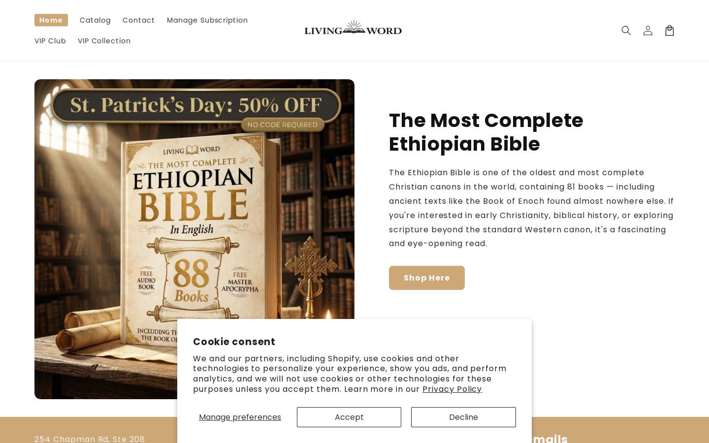 shopthelivingword.com homepage screenshot